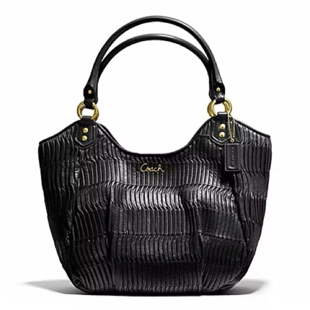 NWT COACH ASHLEY GATHERED LEATHER SHOULDER TOTE